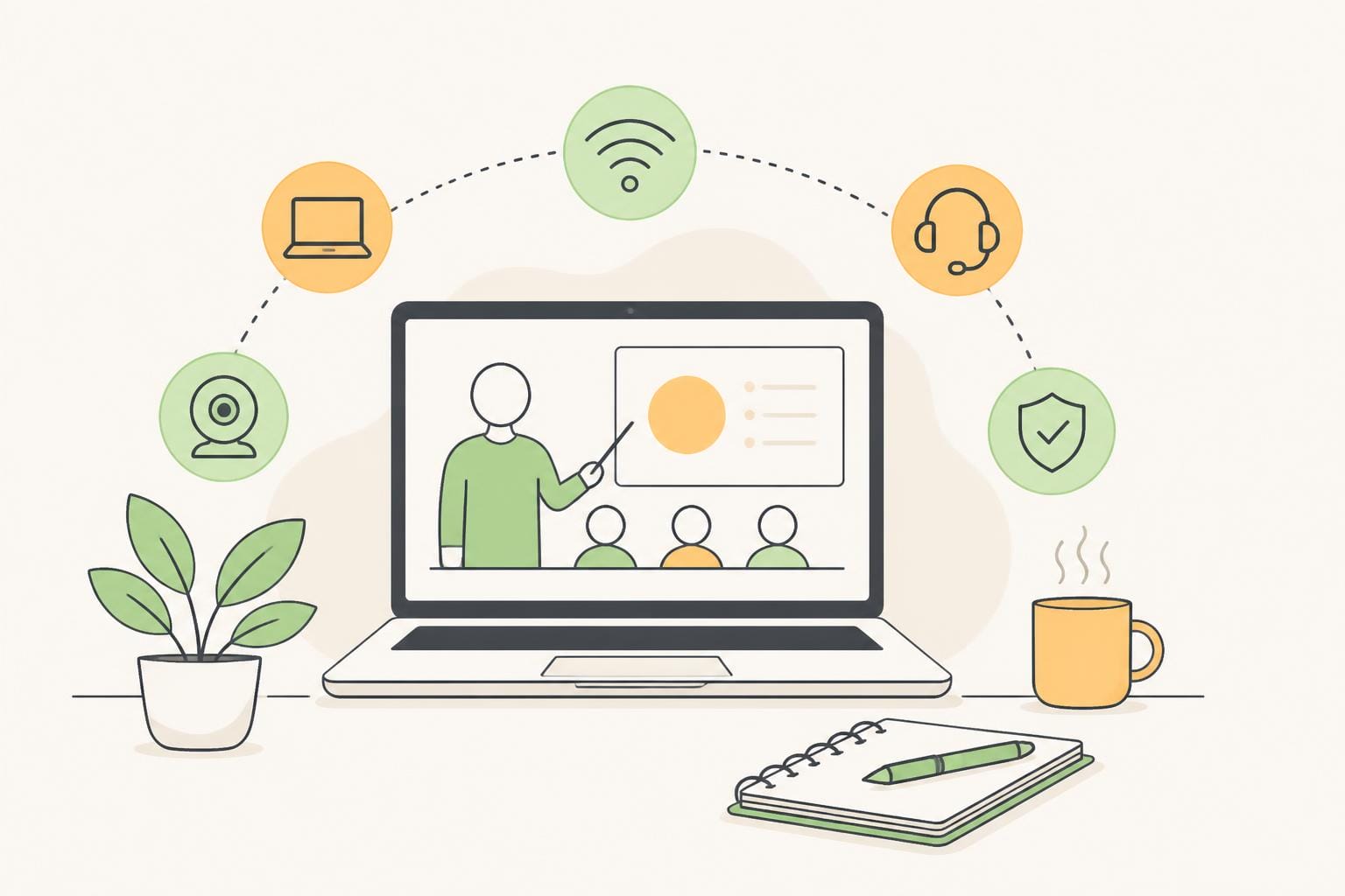 Illustration zum Beitrag: Technische Voraussetzungen Live Online Seminar, Webinare