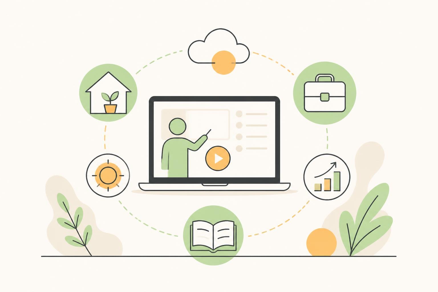 Illustration zum Beitrag: Effizienter Lernen dank flexiblen Online-Angeboten