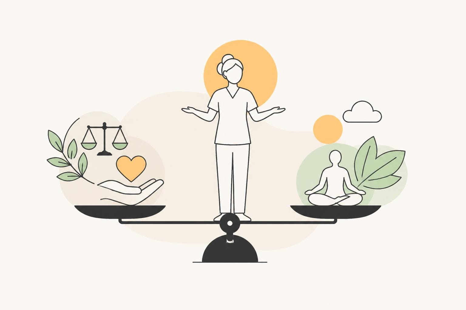 Illustration zum Beitrag: Ethik in der Pflege – was hat das mit meiner eigenen Gesundheit zutun?