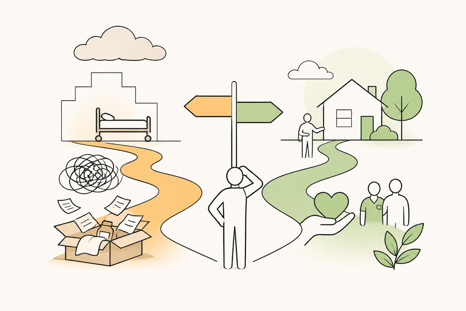 Illustration zum Beitrag: Entlassmanagement – Fluch und Segen zugleich