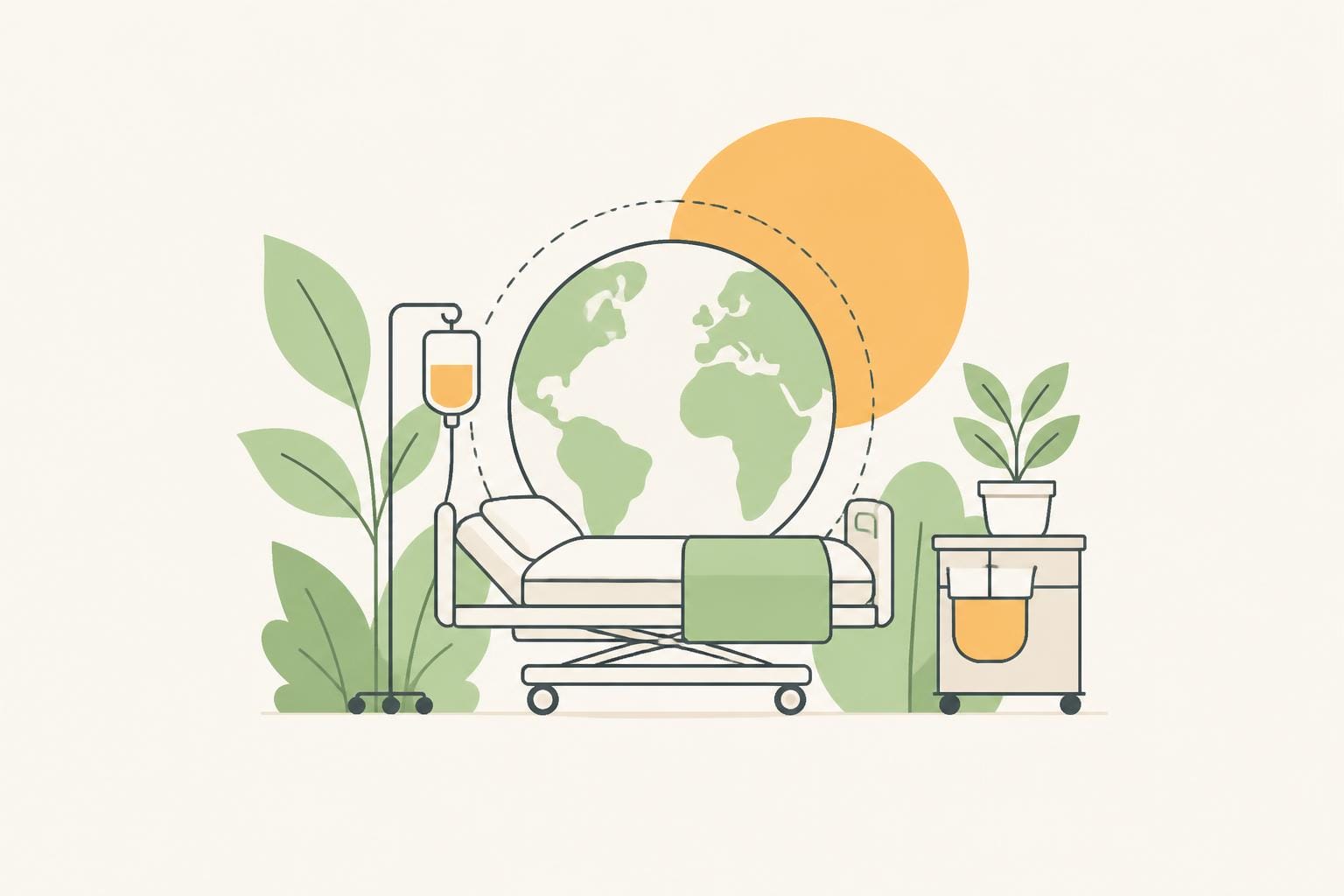 Illustration zum Beitrag: Nachhaltigkeit in der Pflege – ein vergessenes Thema