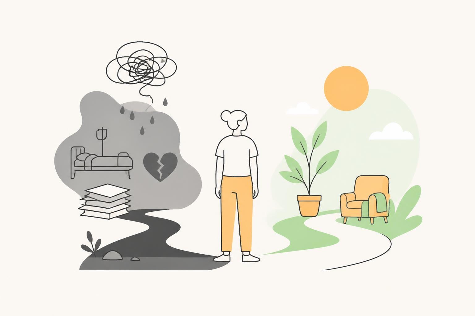 Illustration zum Beitrag: Moralischer Stress in der Pflege – Was ist denn das nun wieder?