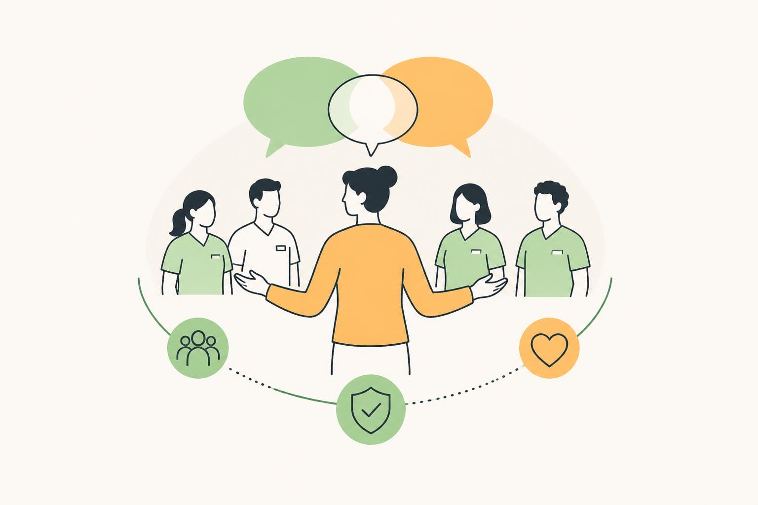Illustration zum Beitrag: Kommunikation in der Leitungsebene
