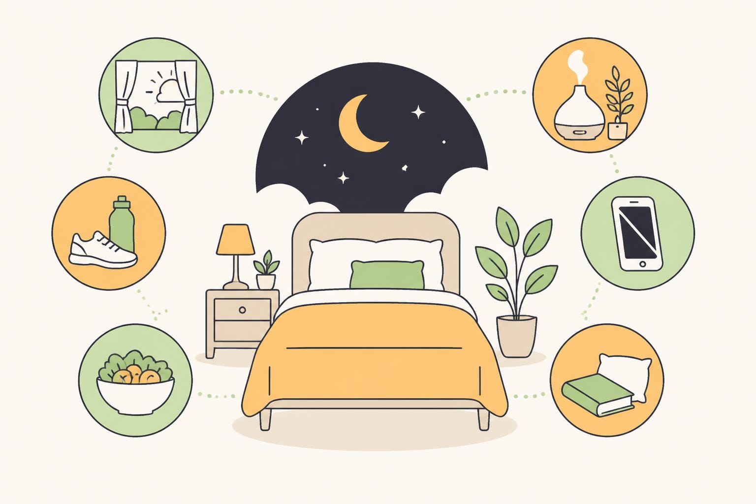 Illustration zum Beitrag: 6 Tipps für gesunden Schlaf