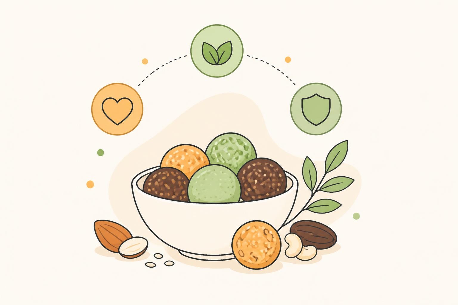 Illustration zum Beitrag: Gesundes Naschen – Süßigkeiten mit Nährstoffen